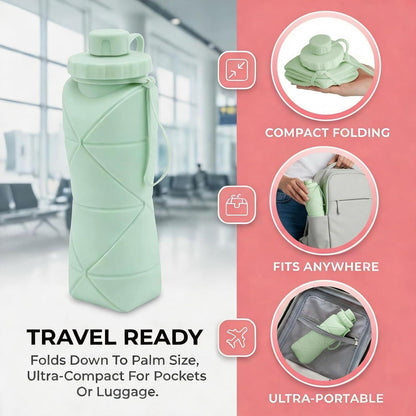 Silicone Collapsible Water Bottle – Easy Carry