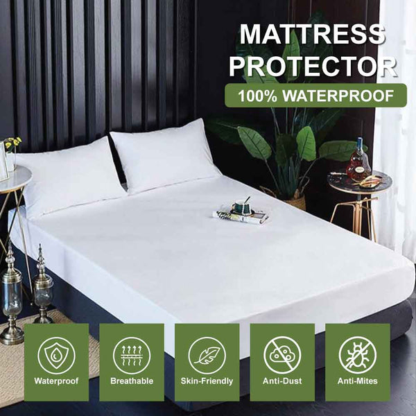 Waterproof Mattress Cover  Double Bed King Size Fitted Mattress Protector Anti Slip Bed Sheet