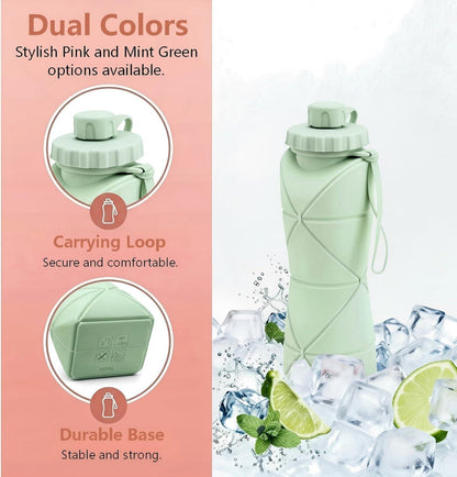 Silicone Collapsible Water Bottle – Easy Carry