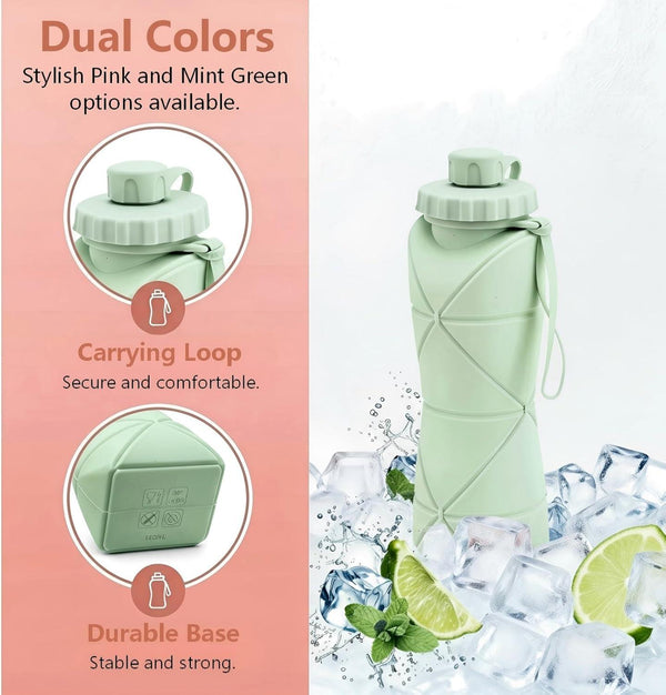 Silicone Collapsible Water Bottle – Easy Carry