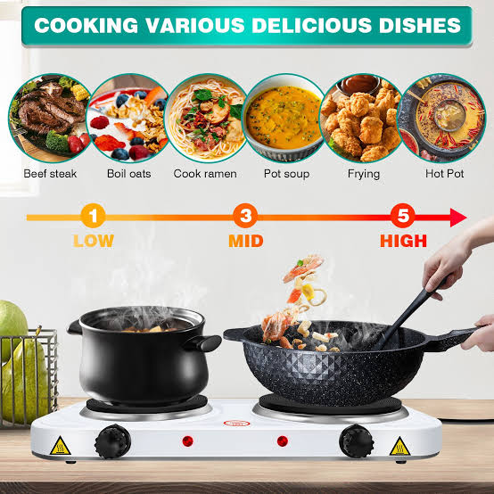 Double Hot Plate Cooking Cooker  Premium Double Burner Electric Stove