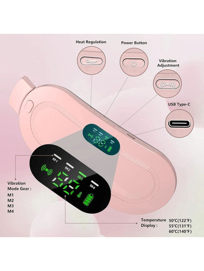 Premium Period Relief Heating Belt  Warm Compression Massager for Women