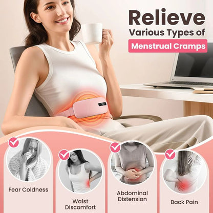 Premium Period Relief Heating Belt  Warm Compression Massager for Women
