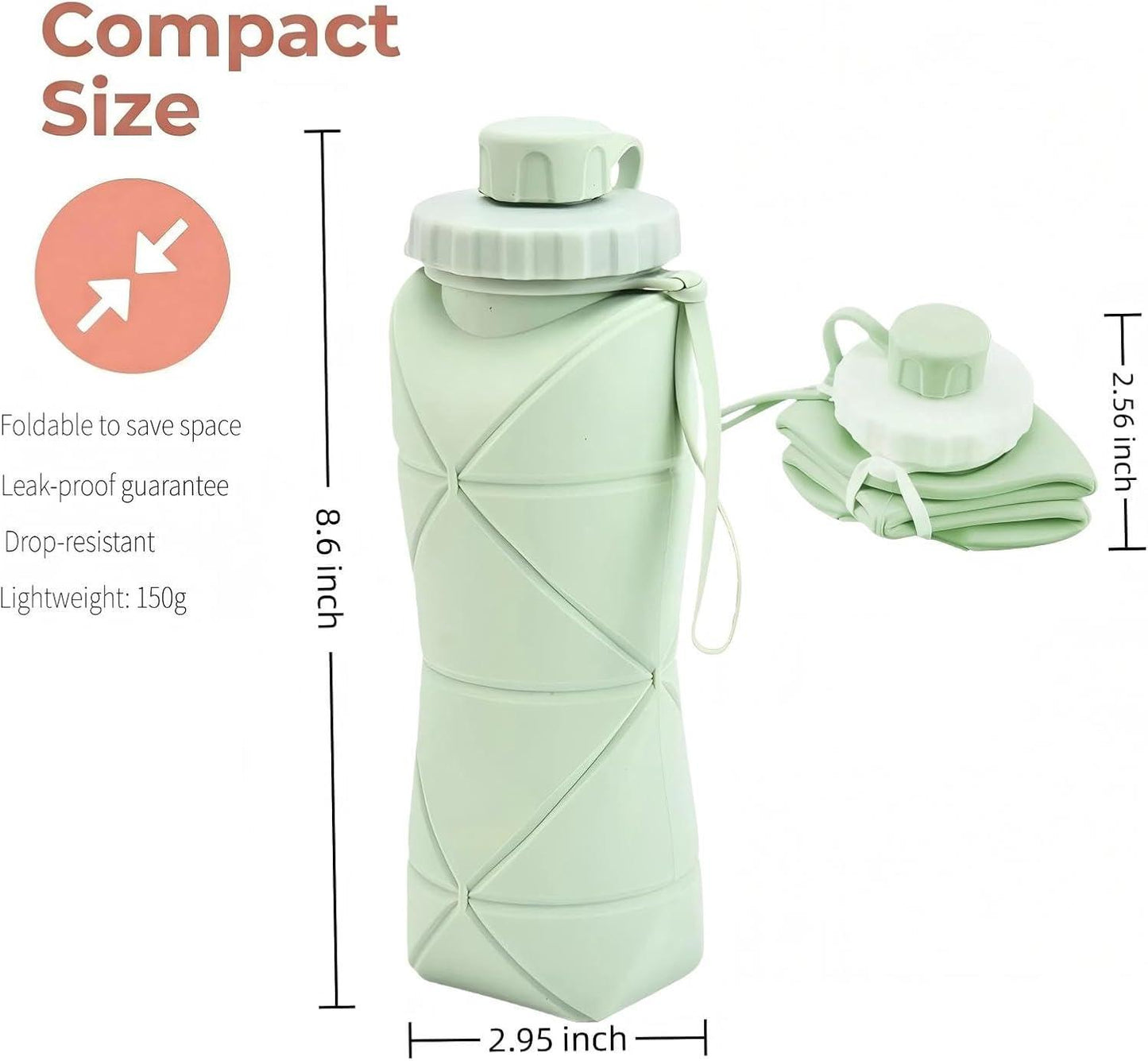 Silicone Collapsible Water Bottle – Easy Carry